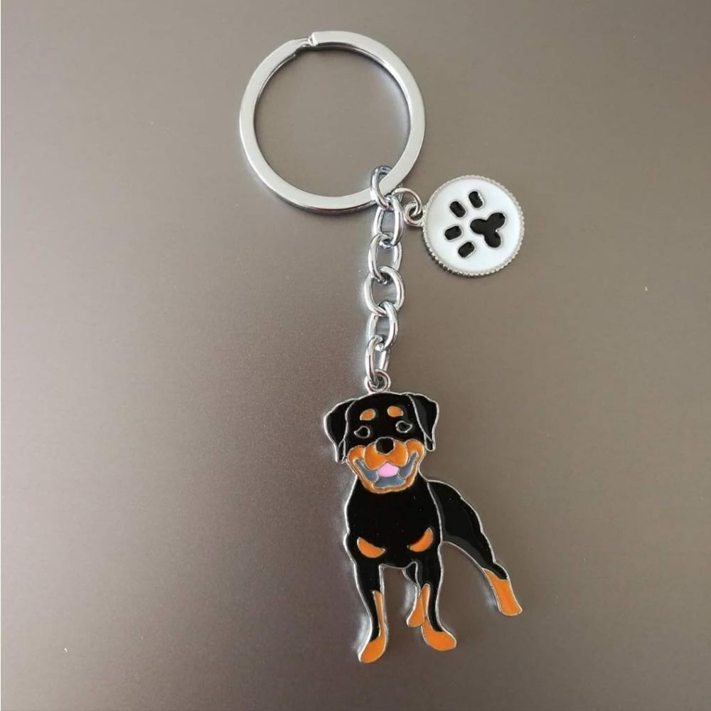 Rottweiler Dog Keychain
